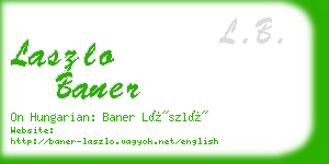 laszlo baner business card